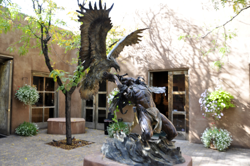 sculpture in downtown Santa Fe