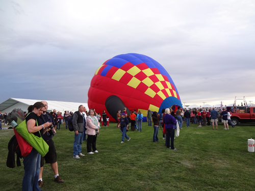 The scan guy balloon being inflated