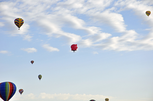 mass ascension at the Albuquerque Hot Air Balloon Fiesta