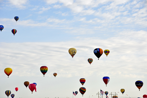 mass ascension at the Albuquerque Hot Air Balloon Fiesta