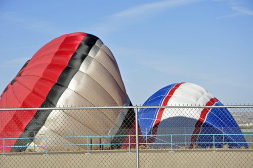 balloons land in the field