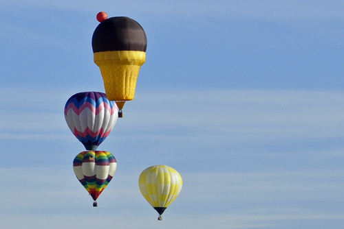 ice cream cone hot air balloon