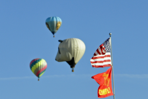 Party Panda and other hot air balloon