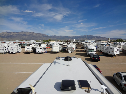 some of the RVs in the campground