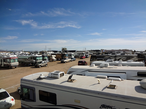 some of the RVs in the campground