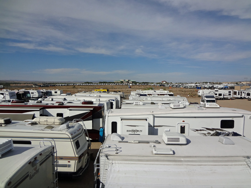 some of the RVs in the campground