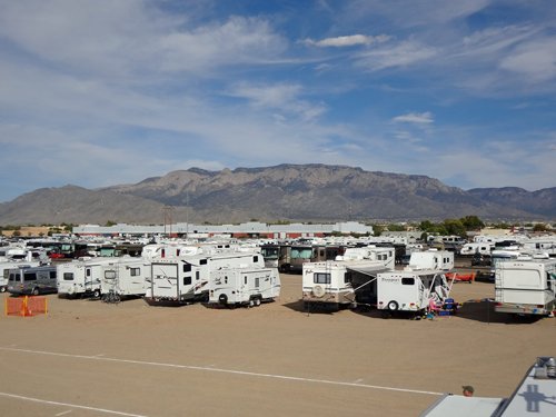 some of the RVs in the campground