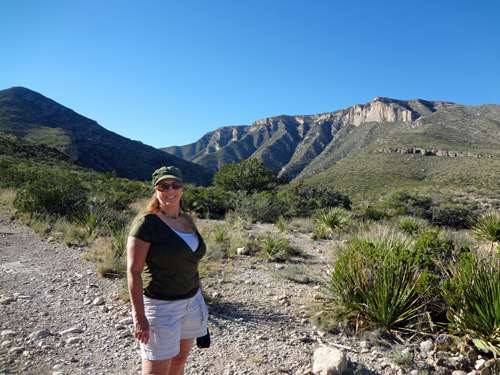Karen Duquette at McKittrick Canyon