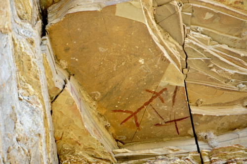 Red pictographs