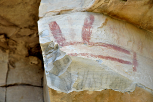 Red pictographs