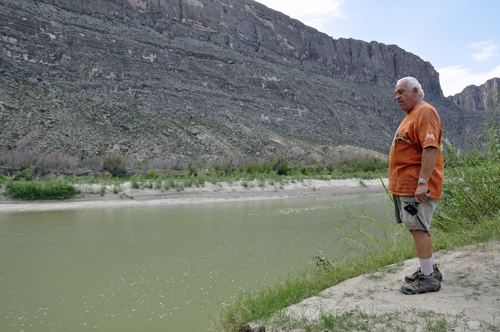 Lee Duquette at the Rio Grande at Santa Elena Canyon in Big Bend