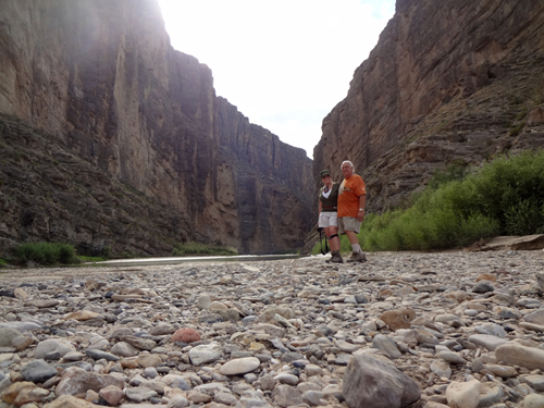 the two RV Gypsies by the Rio Grande River in Big Bend