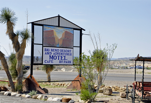 Big Bend Resort and Adventures RV Park sign