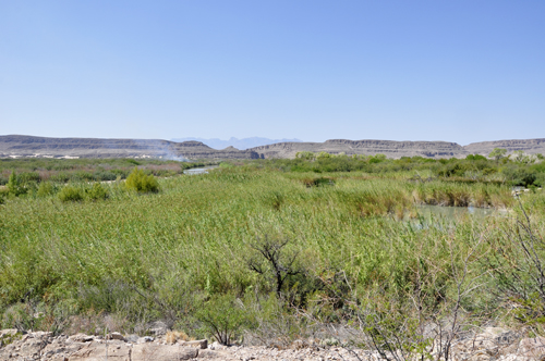 wildfire and the Rio Grande River