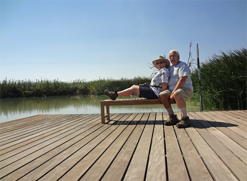 The two RV Gypsies on the Rio Grande Village Nature Trail boardwalk