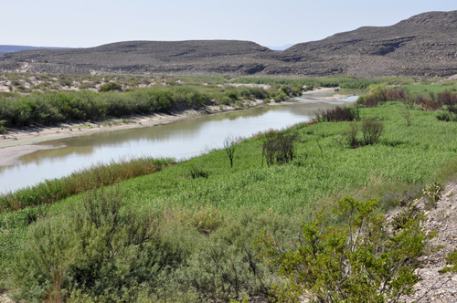 Boquillas Canyon overlook and the Rio Grande River