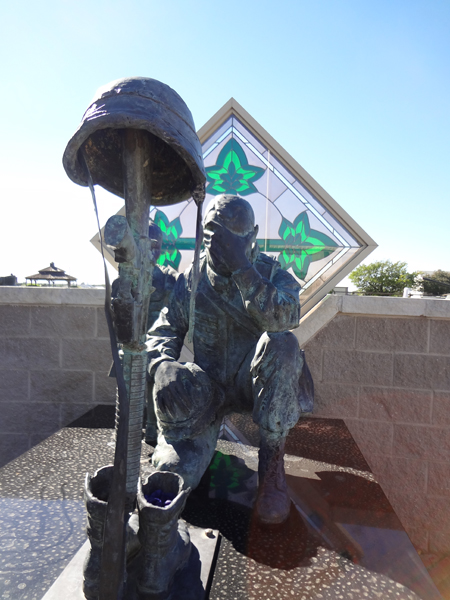 memorial to fallen soldier