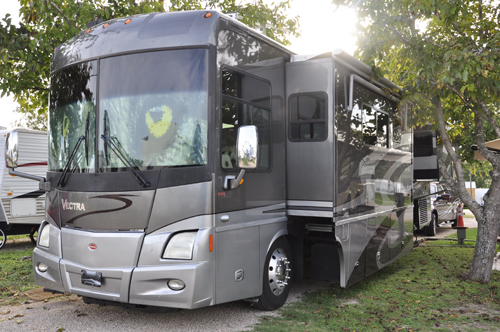 the RV of the two RV Gypsies at Belton RV Park in Texas