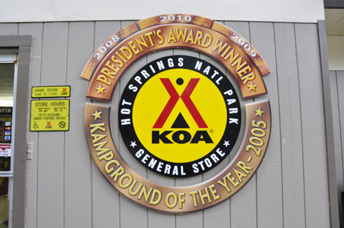KOA award sign