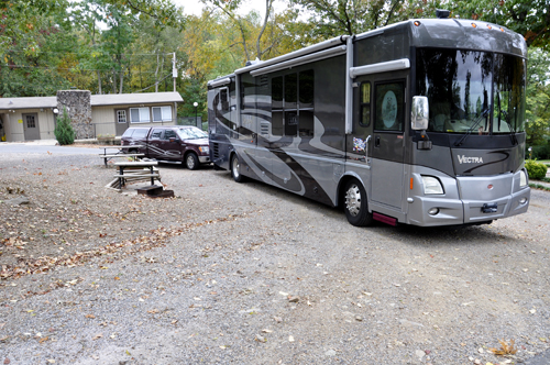the RV of the two RV Gypsies in Hot Springs, Arkansas