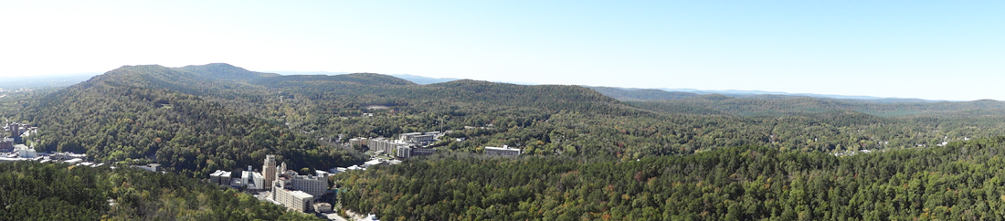 panorama view from the Hot Springs Mountain Tower