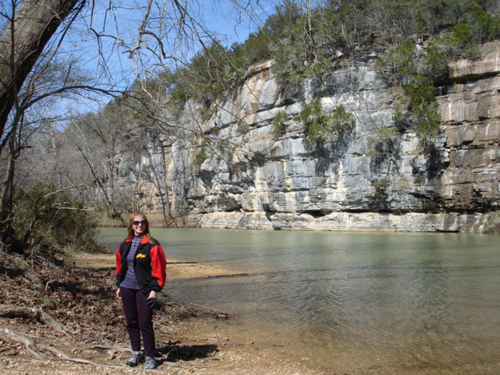 Karen Duquette by the Buffalo River in Arkansas in 2006