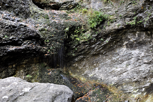 the little bit of water flowing down Eden Falls