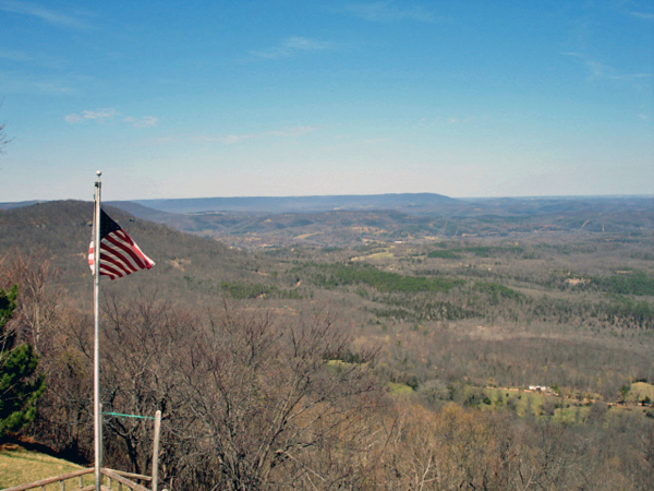 scenic overlook and tower in Jasper, Arkansas