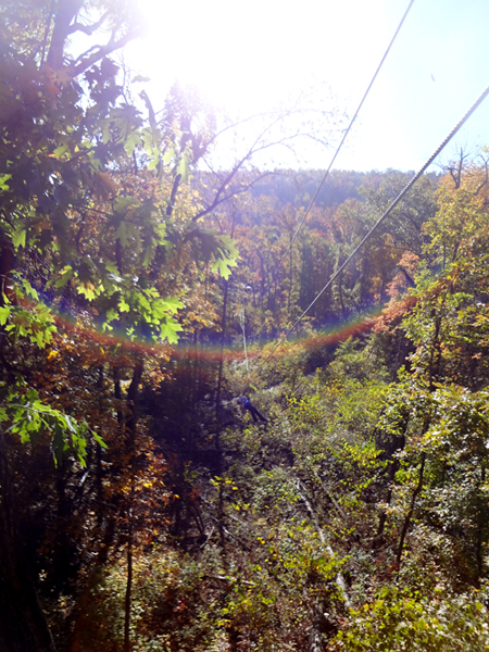 Karen Duquette ziplining