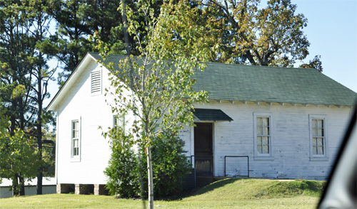 the back of Elvis Presley's birth house
