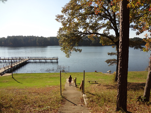 Karen Duquette at Elvis Presley Lake in Tupelo, Mississippi