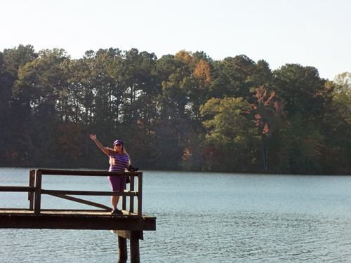 Karen Duquette at Elvis Presley Lake in Tupelo, Mississippi