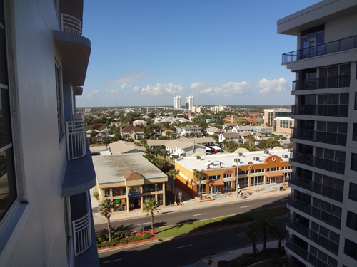 view of the Atlantic Ocean from the timeshare balcony