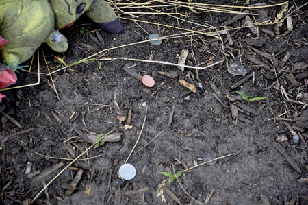 stuff fans left by the Buddy Holly memorial at the site of the plane crash