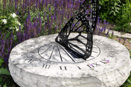 a butterfly sundial