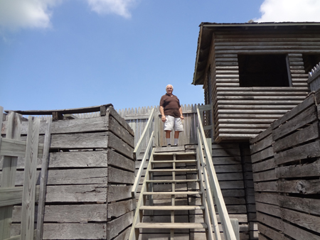 Lee Duquette at the Fort Custer Maze in Clear Lake, Iowa