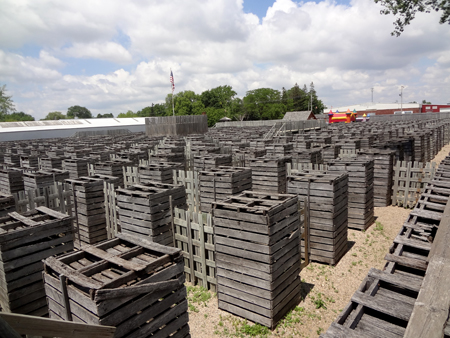 Views from some of the stamp stations inside the Fort Custer Maze