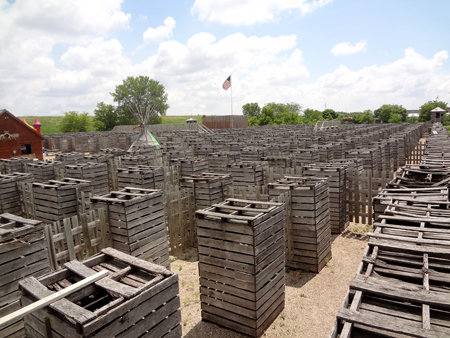 Views from some of the stamp stations inside the Fort Custer Maze