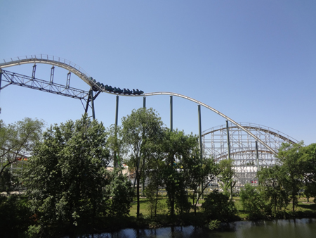 Karen duquette on The Dragon roller coaster