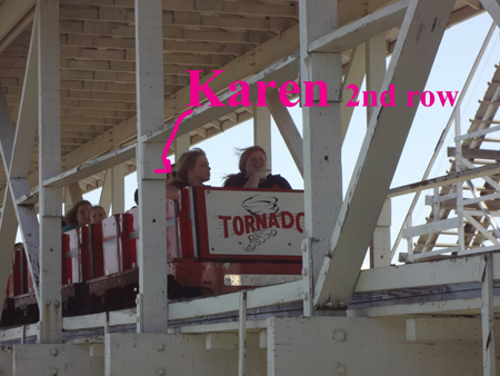 Karen Duquette on The Tornado at Adventureland