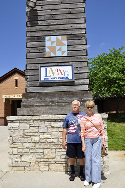 Lee Duquette & Phyllis at the entry to Living History Farms