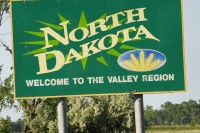 Welcome to North Dakota sign