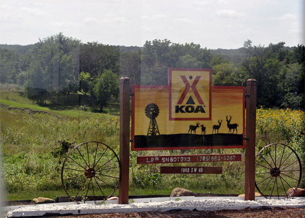 Topeka KOA sign