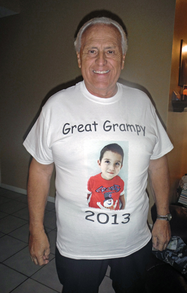 Lee and his Great Grampy t-shirt