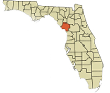 USA map showing location of Chiefland in Florida