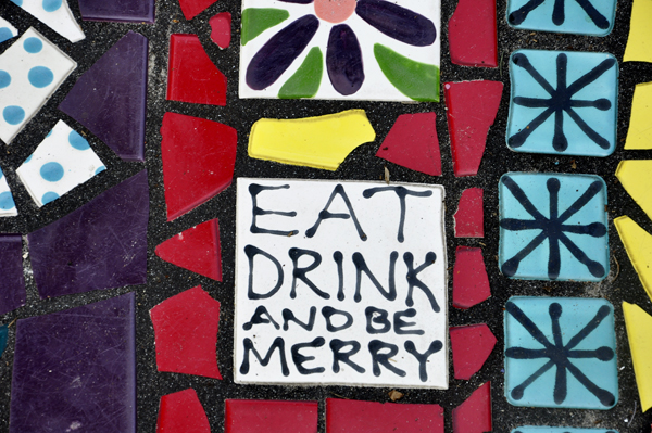 walkway tile - eat drink and be merry