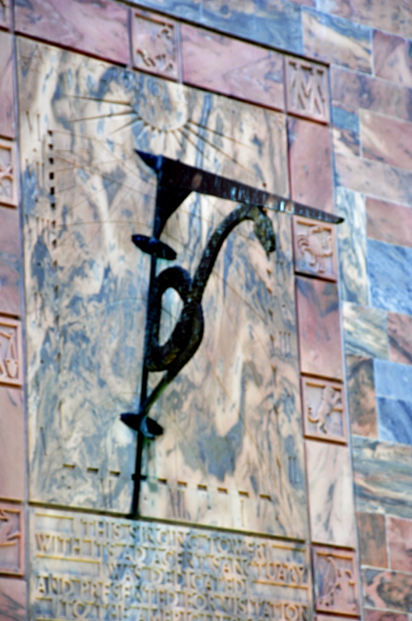 the sundial attached to the Singing Tower