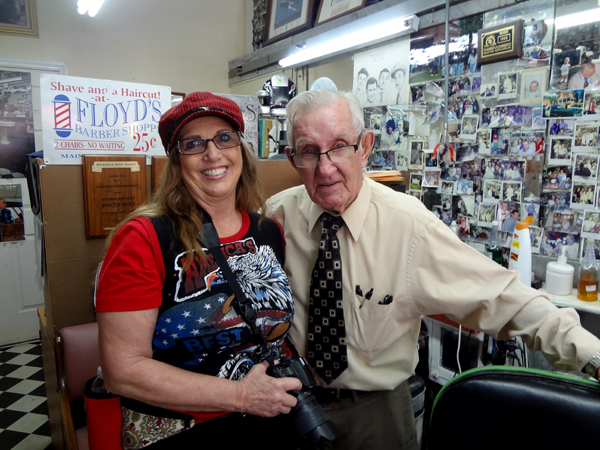 Karen Duquette and Russel Hiatt, the real life Floyd of Floyd's Barber Shop