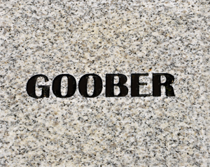Goober stone in Mayberry USA
