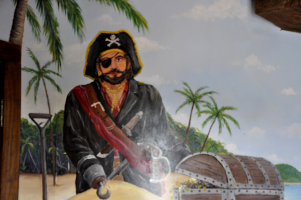 pirate and treasure chest